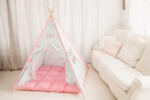 Maradalia Set cort de joaca teepee, unicorn heaven pink, 120 x 120, salteluta si kit fixare