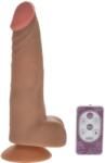STD Vibrator All-in-One Remote Control Vibratii-Rotatii-Incalzire Silicon USB Maro 19 cm Vibrator
