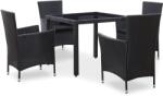vidaXL 5 részes kültéri polyrattan étkezőgarnitúra 45978