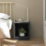 vidaXL Noptieră, gri, 35, 5x33, 5x41, 5 cm, lemn masiv de pin (809923)