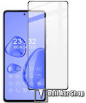 IMAK SAMSUNG Galaxy A73 5G (SM-A736B), IMAK Pro+ üvegfólia, 9H, Full glue, Full cover, Fekete