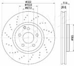 ASHIKA Disc frana ASHIKA 60-00-0528 (60-00-0528) - automobilus