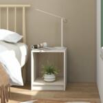 vidaXL Noptieră, alb, 35, 5x33, 5x41, 5 cm, lemn masiv de pin (809921)