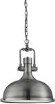 Searchlight 1322AN 1LT INDUSTRIAL PENDANT - ANTIQUE NICKEL, FROSTED GLASS DIFFUSER
