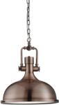 Searchlight 1322CU 1LT INDUSTRIAL PENDANT - ANTIQUE COPPER, FROSTED GLASS DIFFUSER