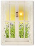 Nexos Falikép nap az ablak mögött 1 LED 30 x 40 cm (DW75047)