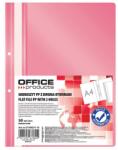 Office Products Dosar plastic PP cu sina, cu gauri, grosime 100/170microni, 50 buc/set, Office Products - roz (OF-21104211-13) - vexio
