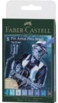 Faber-Castell Ecsetfilc készlet 8db-os FABER Pitt Brush Blues (167173)