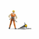 BRUDER - Figurina Muncitor Constructii Cu Accesorii (br60020) - carlatoys Figurina
