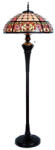 Clayre & Eef Lampadar cu baza din polirasina maro si abajur sticla Tiffany 57x166 cm (5LL-5598)