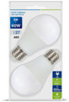 V-TAC Bec LED Plastic A60, 9W, 3 trepte Dimabile, Alb cald, E27, 2 buc/ Blister (11106-)