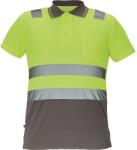 CERVA Fényvisszaverő galléros póló CADIZ - Sárga / szürke | XL (0305005394004)