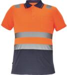 CERVA Fényvisszaverő galléros póló CADIZ - Narancssárga / sötétkék | 4XL (0305005391007)