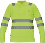CERVA Férfi hosszú ujjú fényvisszaverő galléros póló LUGO - Sárga | 2XL (0322000470005)