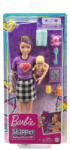 Mattel Barbie - Skipper Babysitters - Bébiszitter baba lila felsőben kisbabával (GRP11)