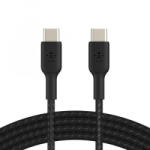 Belkin BOOST CHARGE USB-C - USB-C harisnyázott kábel 1m fekete (CAB004bt1MBK)