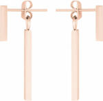 Troli Rózsaszín aranyozott acél fülbevaló