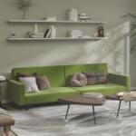 vidaXL Canapea extensibilă cu 2 locuri, verde deschis, catifea (337653) Canapea
