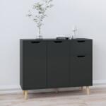 vidaXL Servantă, negru extralucios, 90x30x72 cm, lemn prelucrat (326820) Comoda