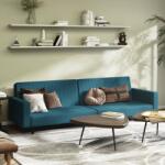 vidaXL Canapea extensibilă cu 2 locuri, albastru, catifea (337649) Canapea