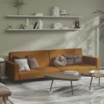 vidaXL Canapea extensibilă cu 2 locuri, maro, catifea (337658) Canapea