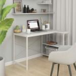 vidaXL Birou de computer, alb, 110x72x70 cm, lemn prelucrat (30213)