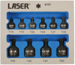 Laser Tools Rátűzőkulcs, gépi Torx T10-T50 10 db-os - extra alacsony (LAS-6727)