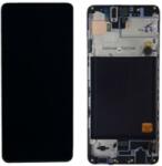 Samsung GH82-21669A Gyári Samsung Galaxy A51 OLED kijelző érintővel Fekete kerettel előlap (GH82-21669A)