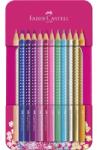 Faber-Castell Színes ceruza készlet 12db-os FABER Sparkle rózsaszín fém dobozban (201737)