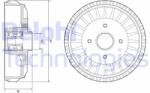 DELPHI Tambur frana DELPHI BFR768 (BFR768) - automobilus