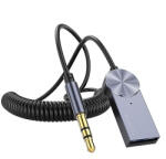  USB alumínium ötvözetű 5.0 Bluetooth-vevő, autós AUX audiokábel (3.5mm)