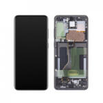 Samsung G985, G986 Galaxy S20+, S20 Plus Előlap keret+LCD Kijelző+Érintőüveg, Fekete (GH82-22134A) Service Pack