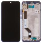  Xiaomi Redmi Note 7, Redmi Note 7 Pro Előlap keret+LCD Kijelző+Érintőüveg, Kék, Neptune Blue (55610100140C7, 561010020033) Service Pack