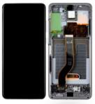 Samsung G985, G986 Galaxy S20+, S20 Plus Előlap keret+LCD Kijelző+Érintőüveg Szürke, Cosmic Gray (GH82-22134E, GH82-22145E) Service Pack