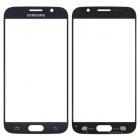Samsung G920 Galaxy S6 üveg előlap, plexi ablak sötétkék*