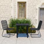 vidaXL 3 részes polyrattan és üveg kültéri étkezőgarnitúra 3060249