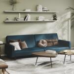 vidaXL Canapea extensibilă cu 2 locuri, albastru, catifea (337309) Canapea