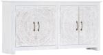 vidaXL Servantă realizată manual, alb, 140x30x70 cm, lemn masiv acacia (247689) Comoda