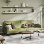 vidaXL Canapea extensibilă cu 2 locuri, verde deschis, catifea (337313) Canapea