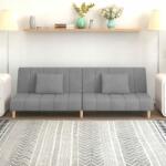 vidaXL Canapea extensibilă cu 2 locuri, gri deschis, catifea (337368) Canapea
