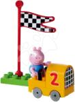 BIG Építőjáták Peppa Pig Starter Set PlayBig Bloxx BIG figura versenyautóval 1, 5-5 évesnek (BIG57168-B)