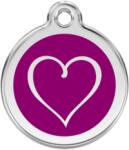 Red Dingo Rozsdamentes törzsi szív mintás acél biléta lila - falatozoo