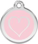 Red Dingo Rozsdamentes törzsi szív mintás acél biléta rózsaszín - falatozoo