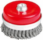 Kraft&Dele Korong homlok drótkefe - fonott drót 125mm 10669 (KD10979)