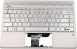 HP Carcasa superioara cu tastatura palmrest Laptop, HP, Pavilion 13-AN, TPN-Q214, L37534-031, iluminata, layout US (casehp45-AU0)