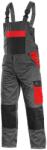 CXS Kantáros munkavédelmi nadrág CXS PHOENIX CRONOS - Szürke / piros | 64 (1030-016-705-64)