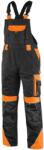 CXS Kantáros munkavédelmi nadrág SIRIUS BRIGHTON - Fekete / narancssárga | 48 (1030-001-803-48)