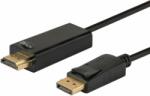 SAVIO CL-56 Displayport - HDMI kábel 1.5m - Fekete (CL-56)
