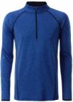 James & Nicholson (Daiber) Férfi funkcionális hosszú ujjú felső JN498 - Kék melírozott / sötétkék | L (1-JN498-1752317)