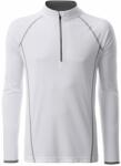 James & Nicholson (Daiber) Férfi funkcionális hosszú ujjú felső JN498 - Fehér / ezüst | L (1-JN498-1752372)
